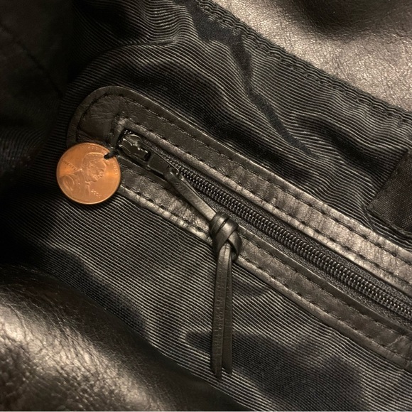 ANTHONY LUCIANO Authentic Leather 
Custom Made Hand Bag, Large White/Black - Picture 10 of 14